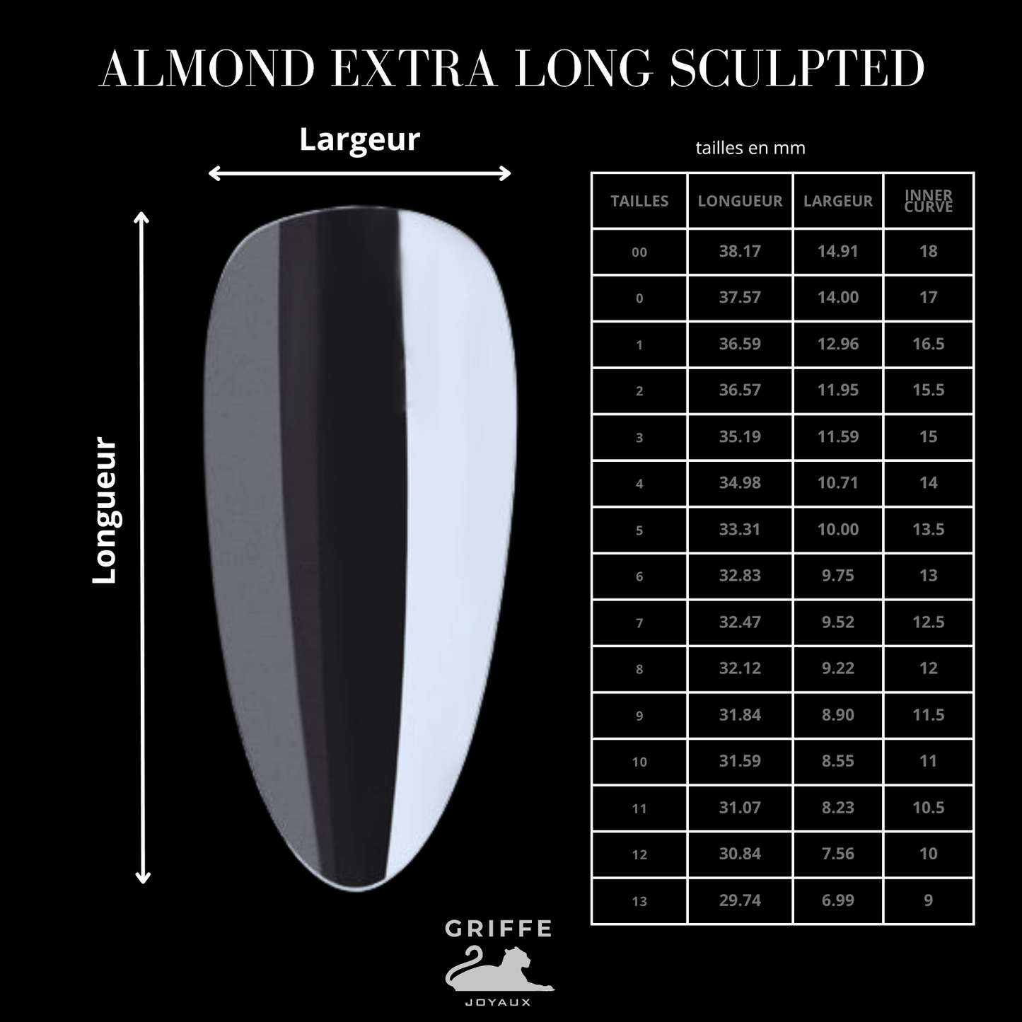 CAPSULES AMERICAINES ALMOND EXTRA LONG SCULPTED