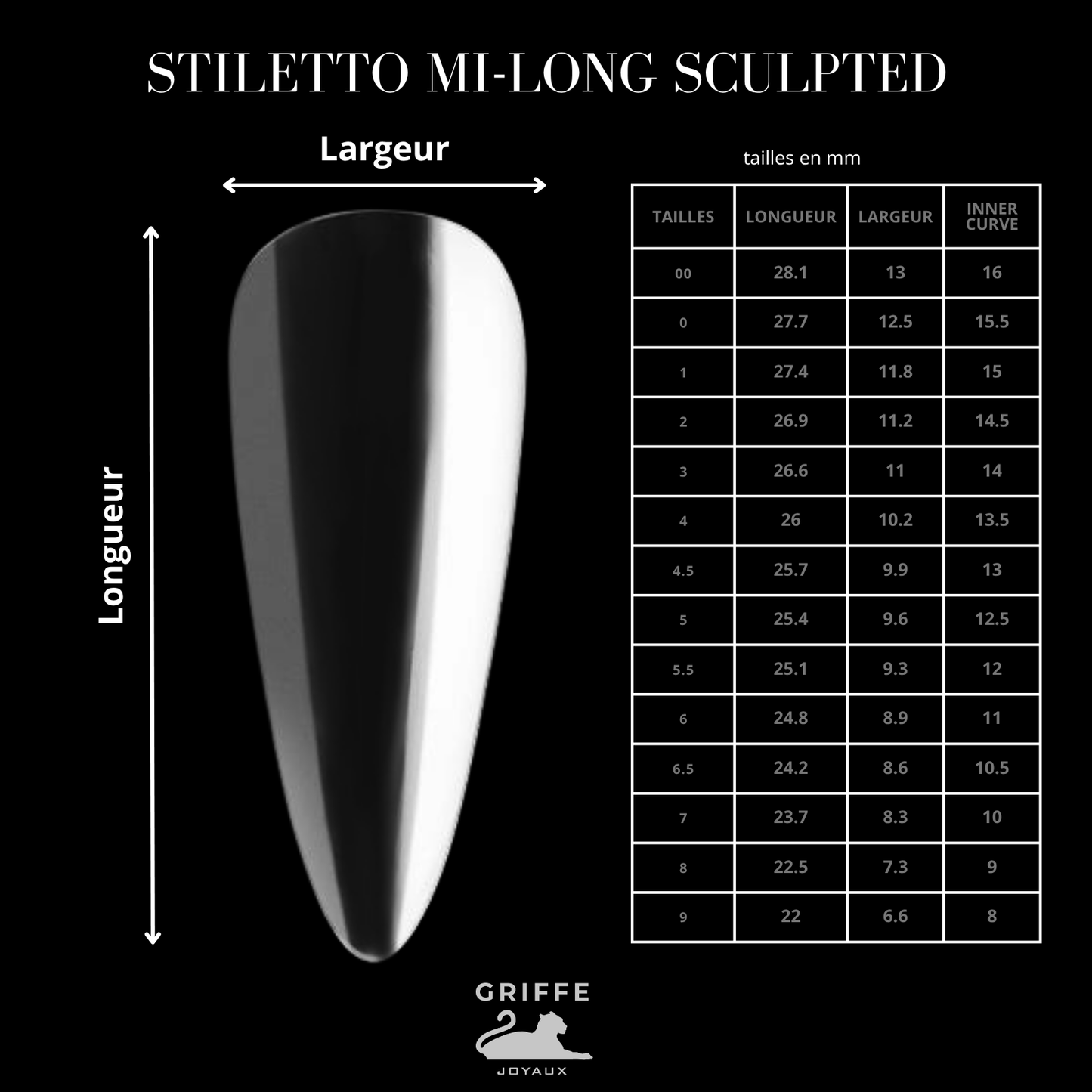 CAPSULES AMERICAINES STILETTO MI-LONG SCULPTED