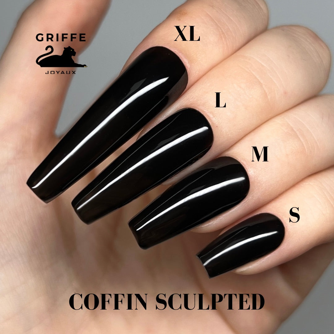 NAIL TIPS COFFIN LONG SCULPTED