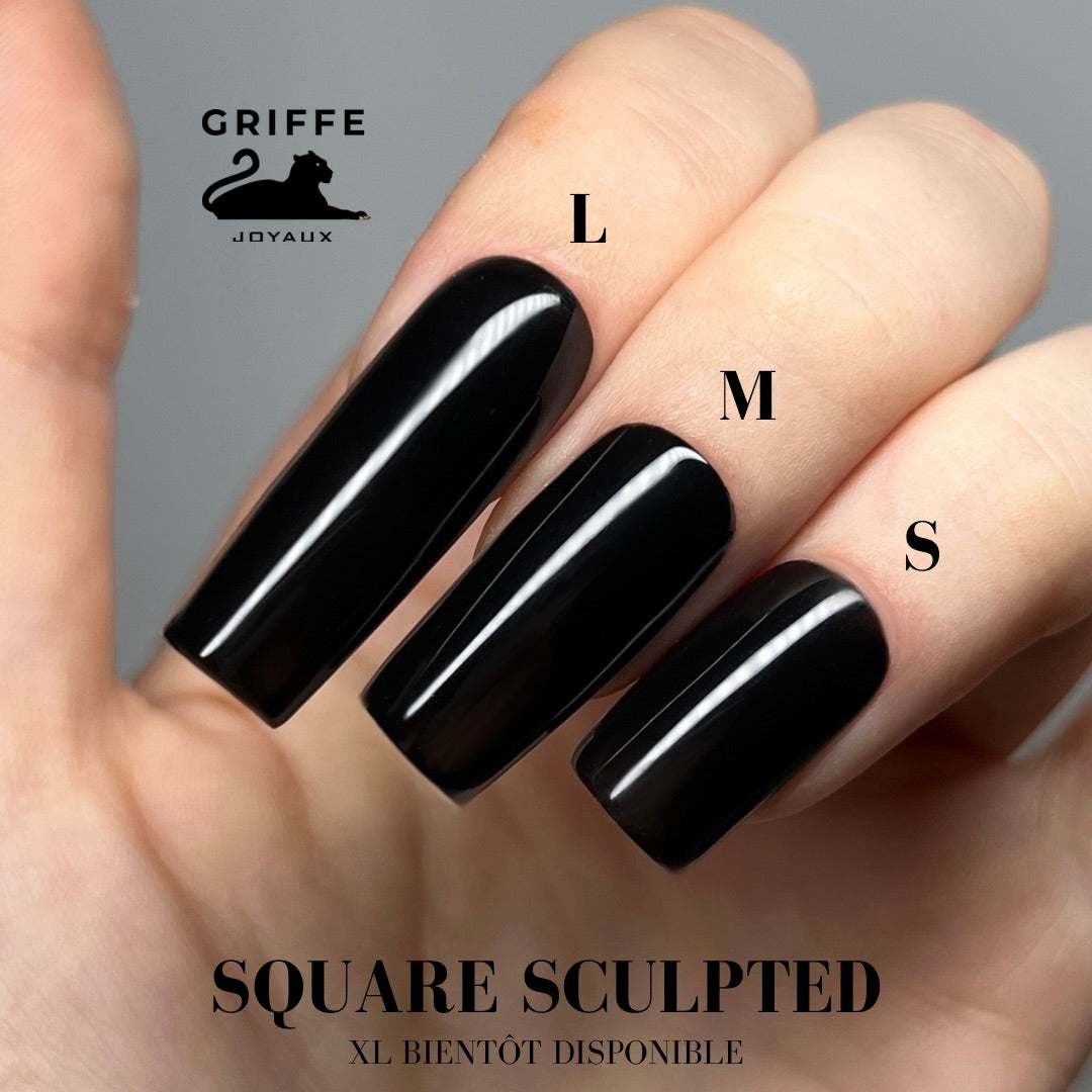 NAIL TIPS SQUARE LONG SCULPTED