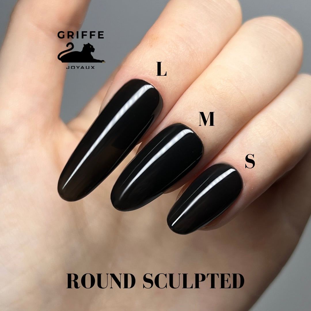 NAIL TIPS ROUND SHORT SCULPTED