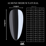 Guide des mesures – capsules américaines Almond medium Natural