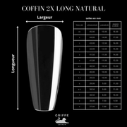 Guide des mesures – capsules américaines Coffin 2X Long Natural