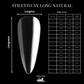 Guide des mesures – capsules américaines Stiletto 3X Long Natural