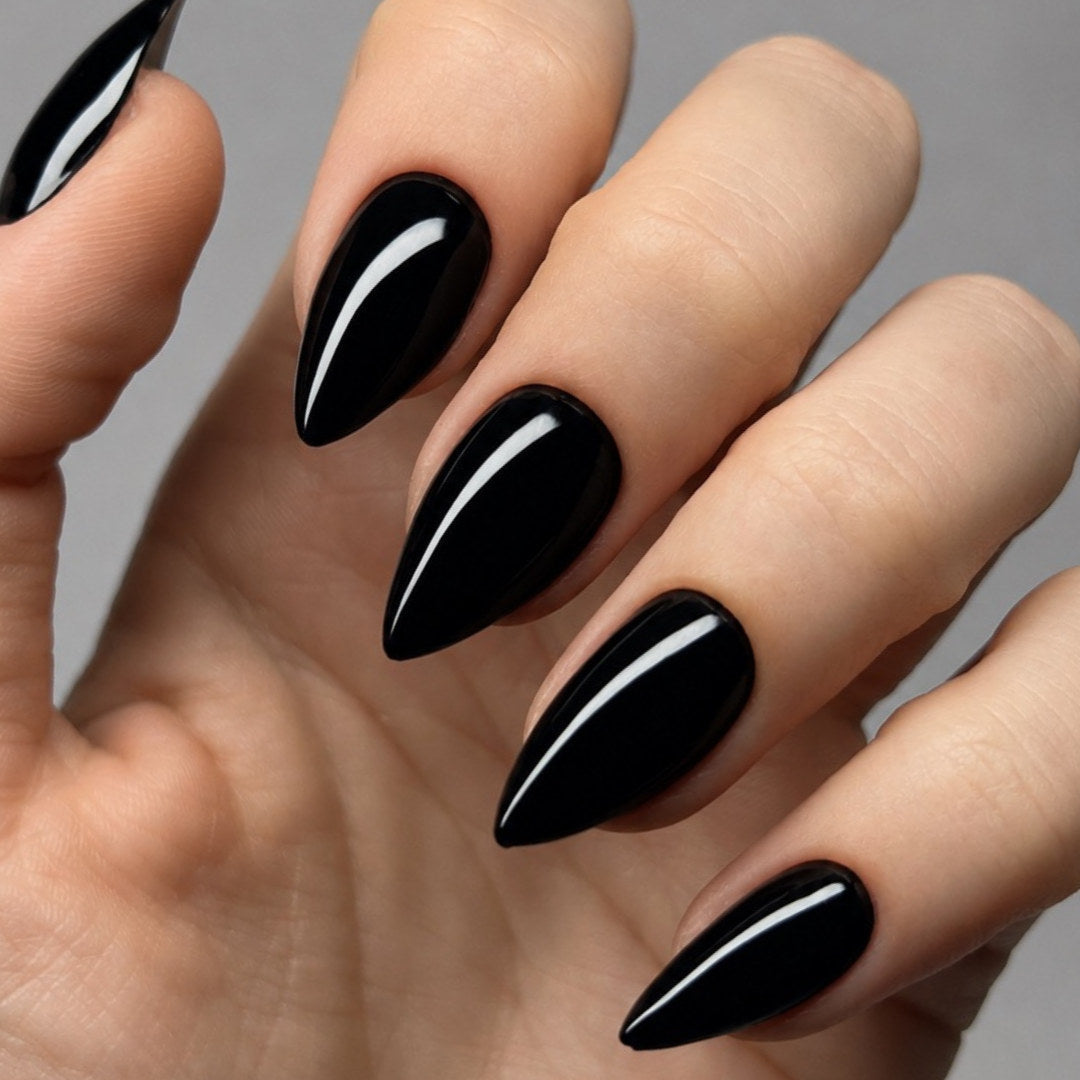 Capsules américaines Stiletto short Sculpted – rendu porté avec VSP noir