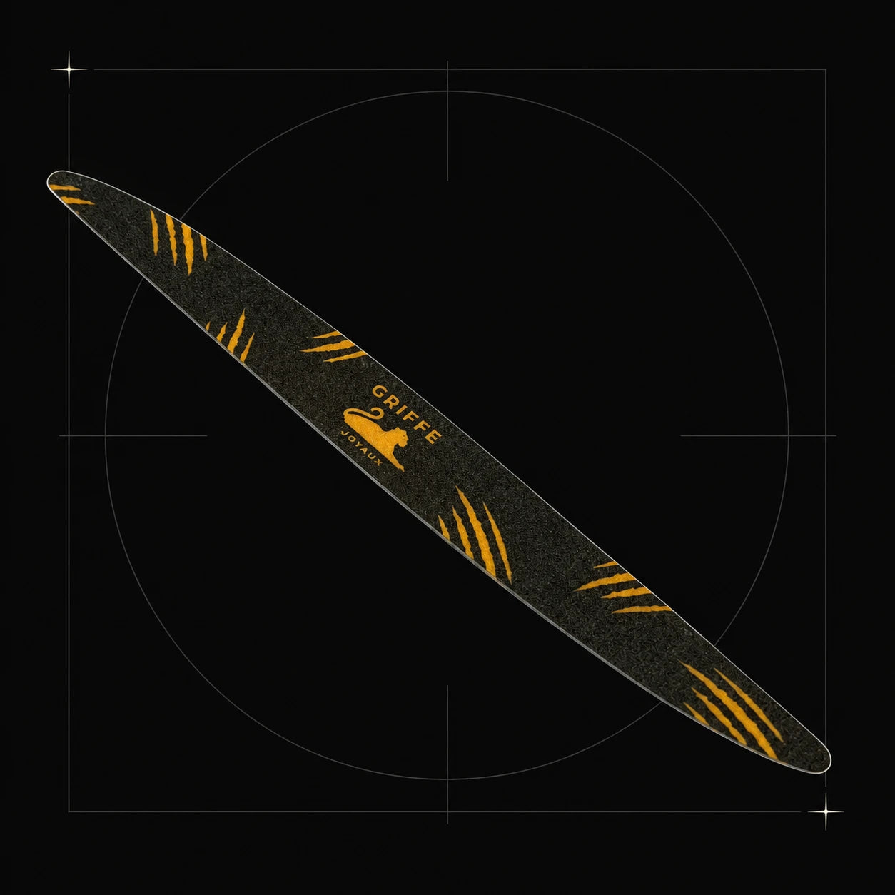 WOOD NAIL FILE GRIFFE JOYAUX 100/180 — composition architecturale noire